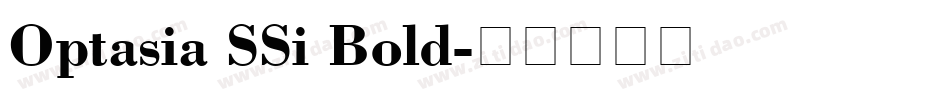 Optasia SSi Bold字体转换